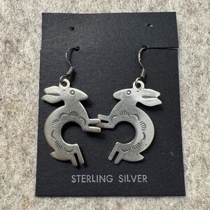 🏝️Sterling silver rabbit earrings vintage